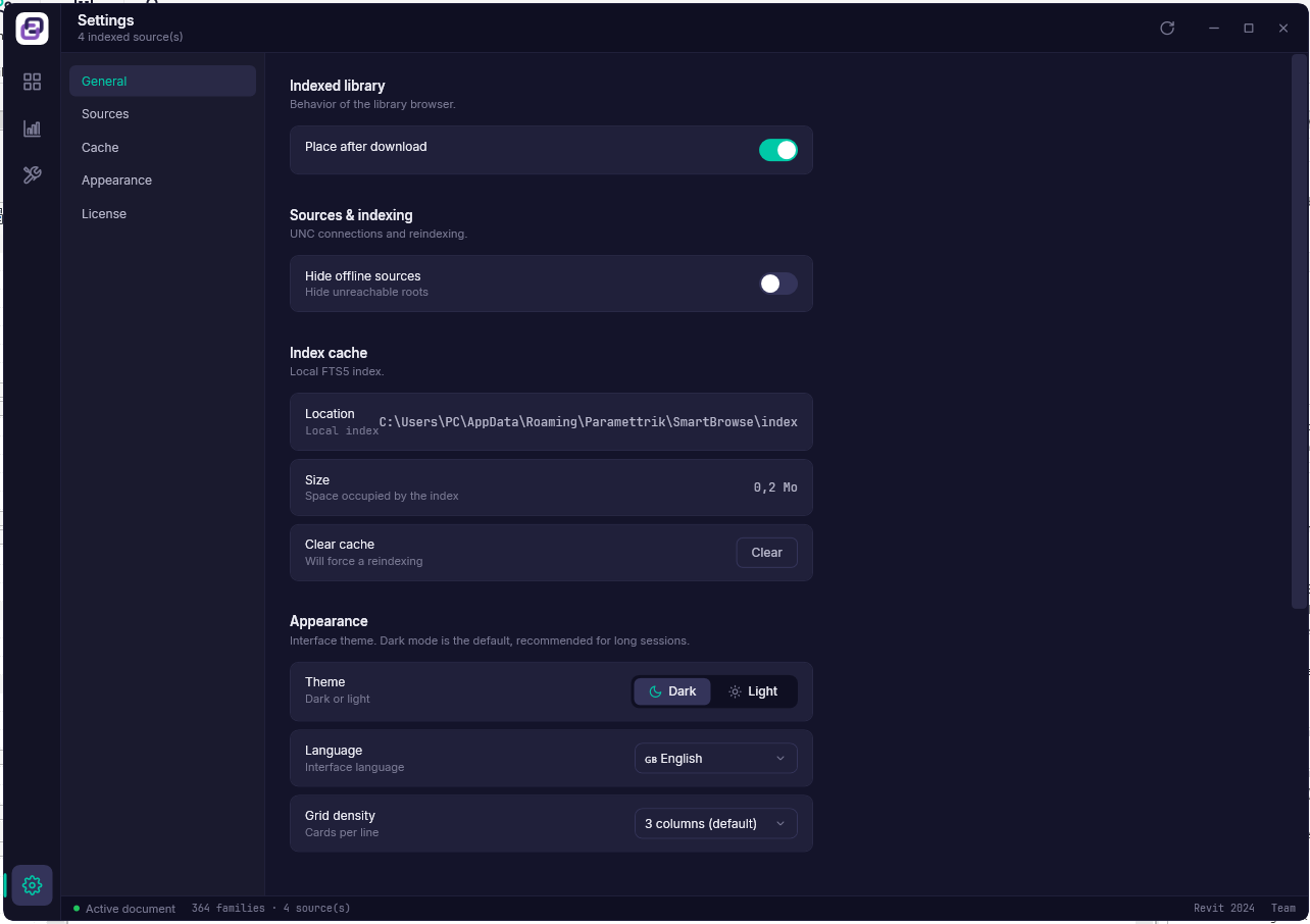 Local Library · Settings