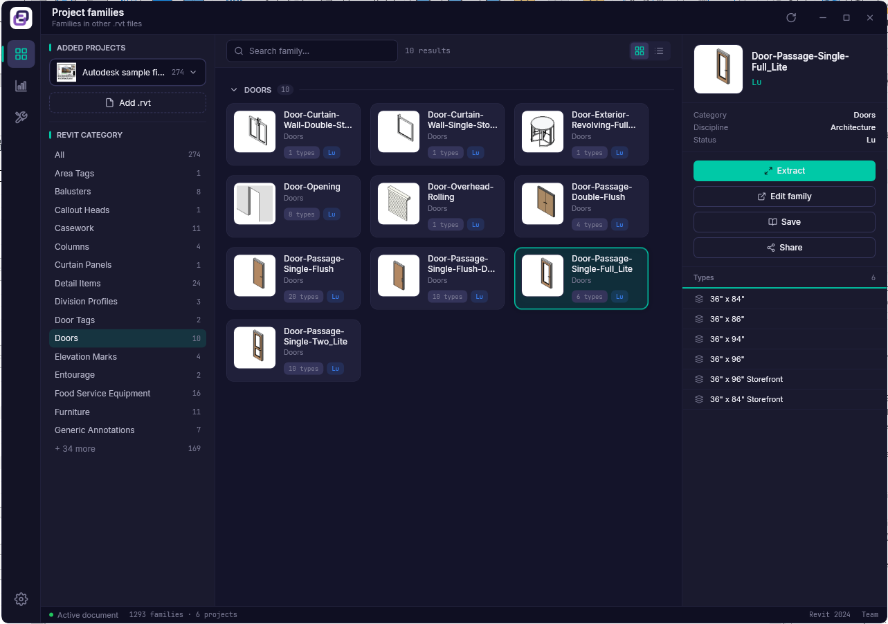 Past projects and office templates, Browse