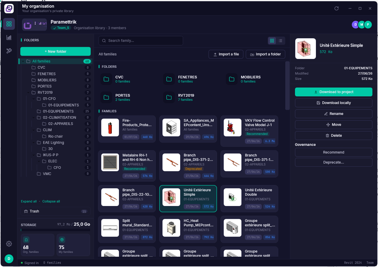 Your team's cloud library, Browse